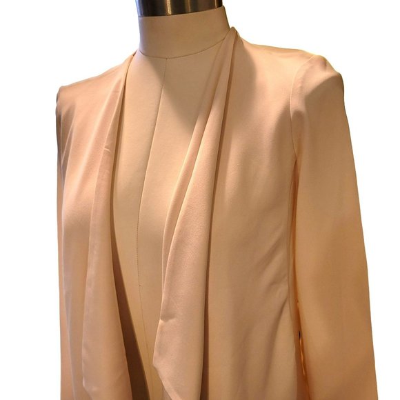 Lush Cream Waterfall Jacket Cascade Open Woman's Size Small Vr605 - Picture 13 of 14